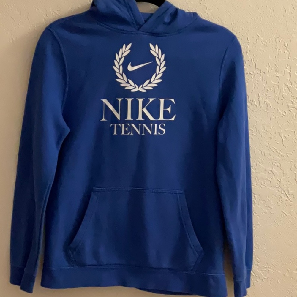 Nike - Big Kids Boy’s Swoosh Club Pullover Hoodie Boy’s Size XL - Blue/White
